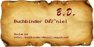 Buchbinder Dániel névjegykártya